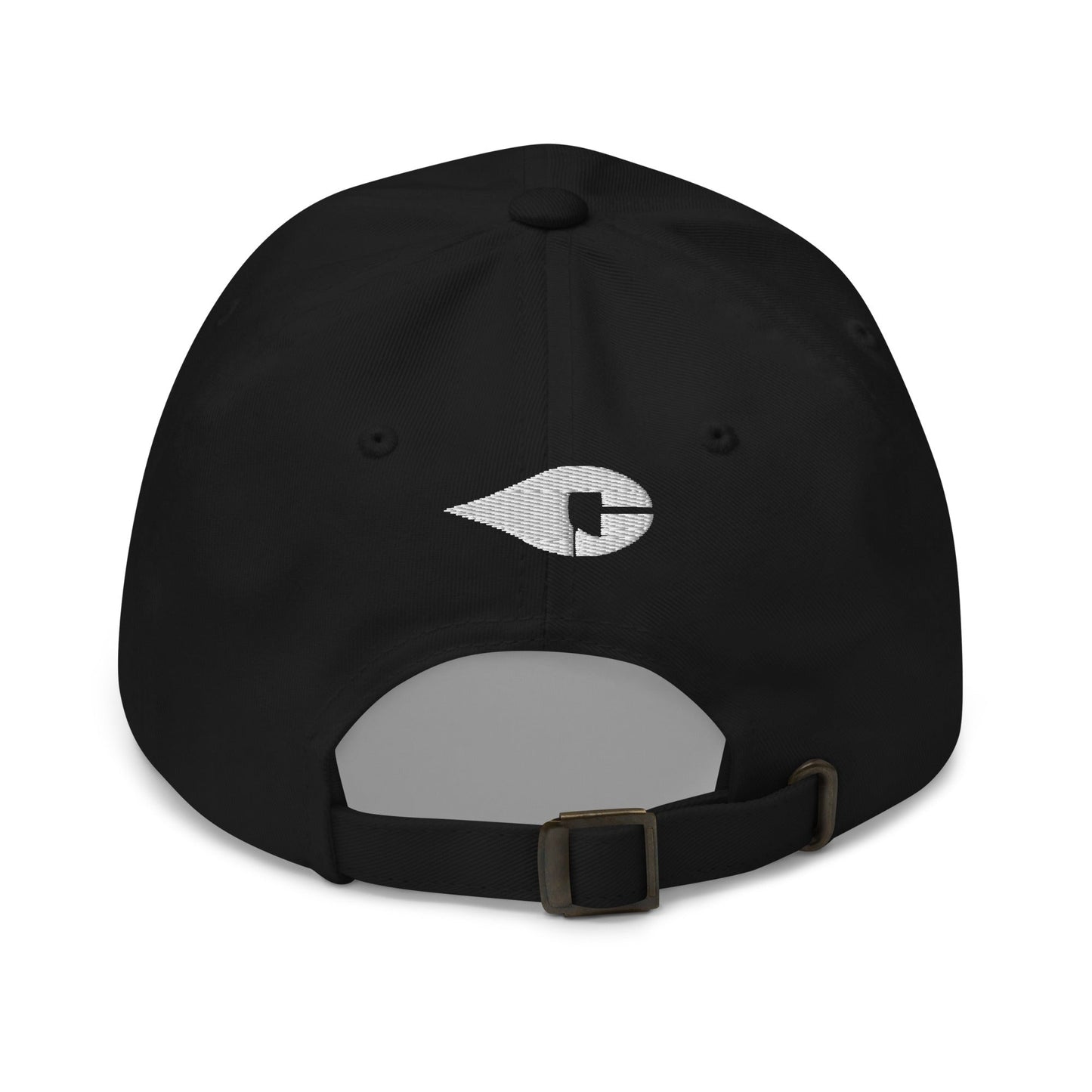 Black "Drill Baby Drill" dad hat with adjustable strap and curved visor.