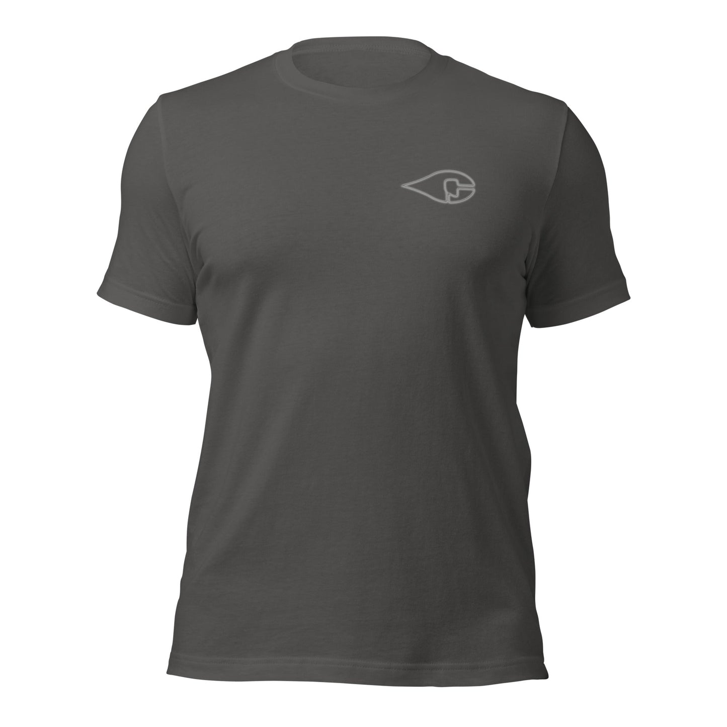Double Crossed T-Shirt in dark color showing Crude Oil Outfitters logo on back.