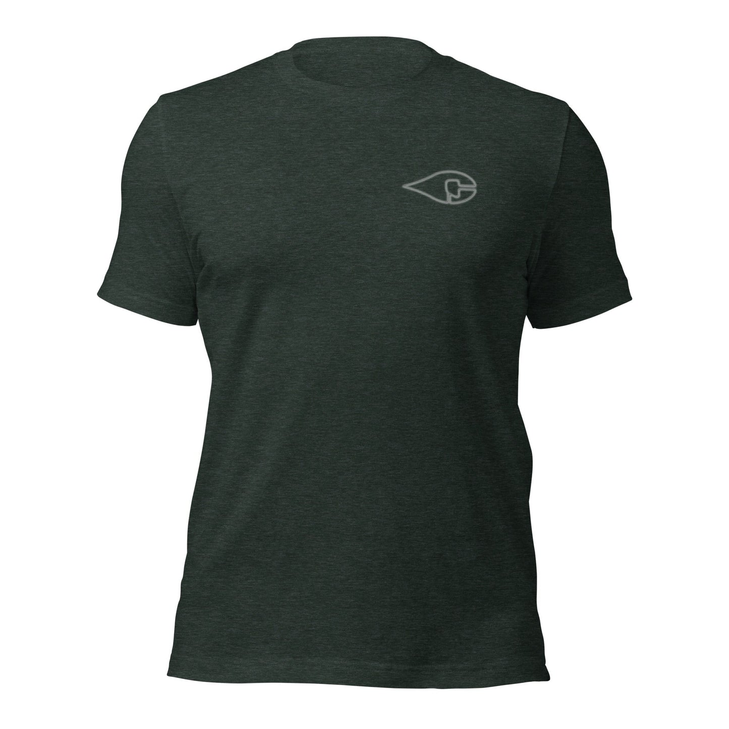 Double Crossed T-Shirt in dark color showing Crude Oil Outfitters logo on back.
