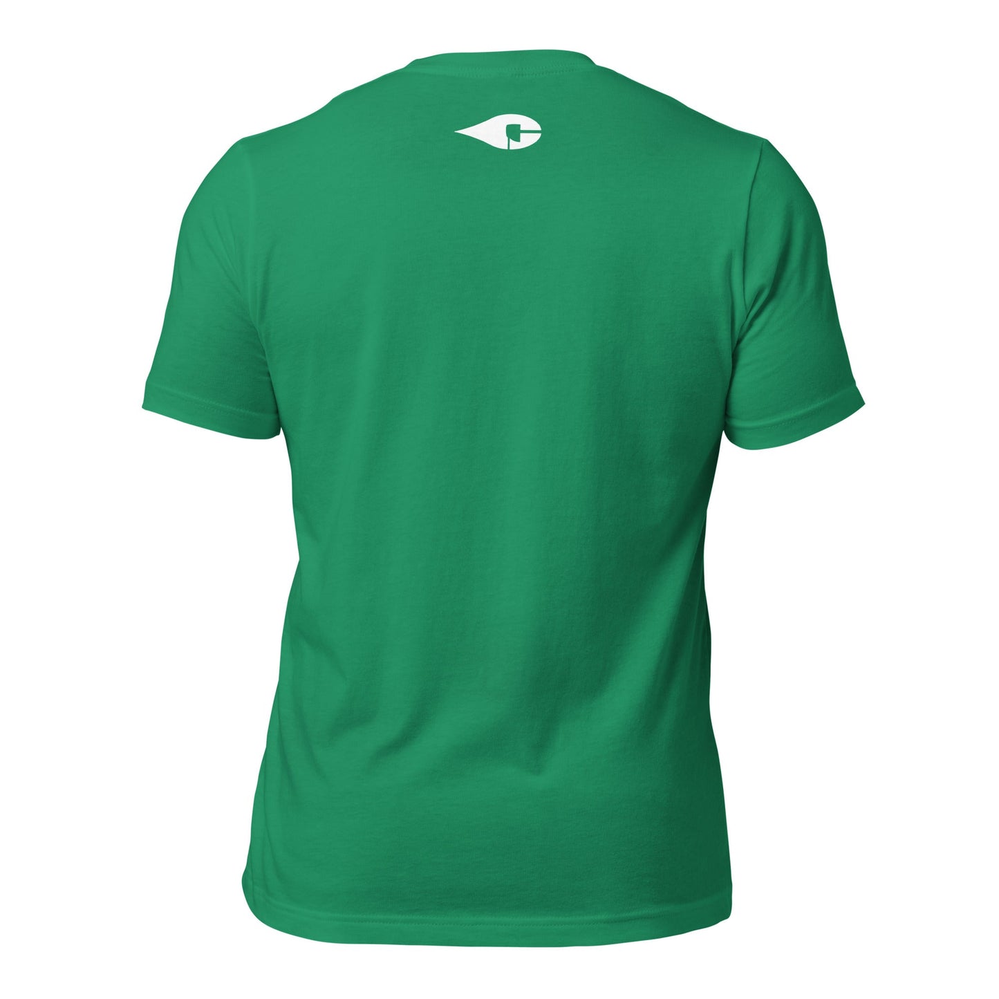 Kelly Green Crude Oil t-shirt with "Crude Oil Outfitters" logo, lightweight cotton.