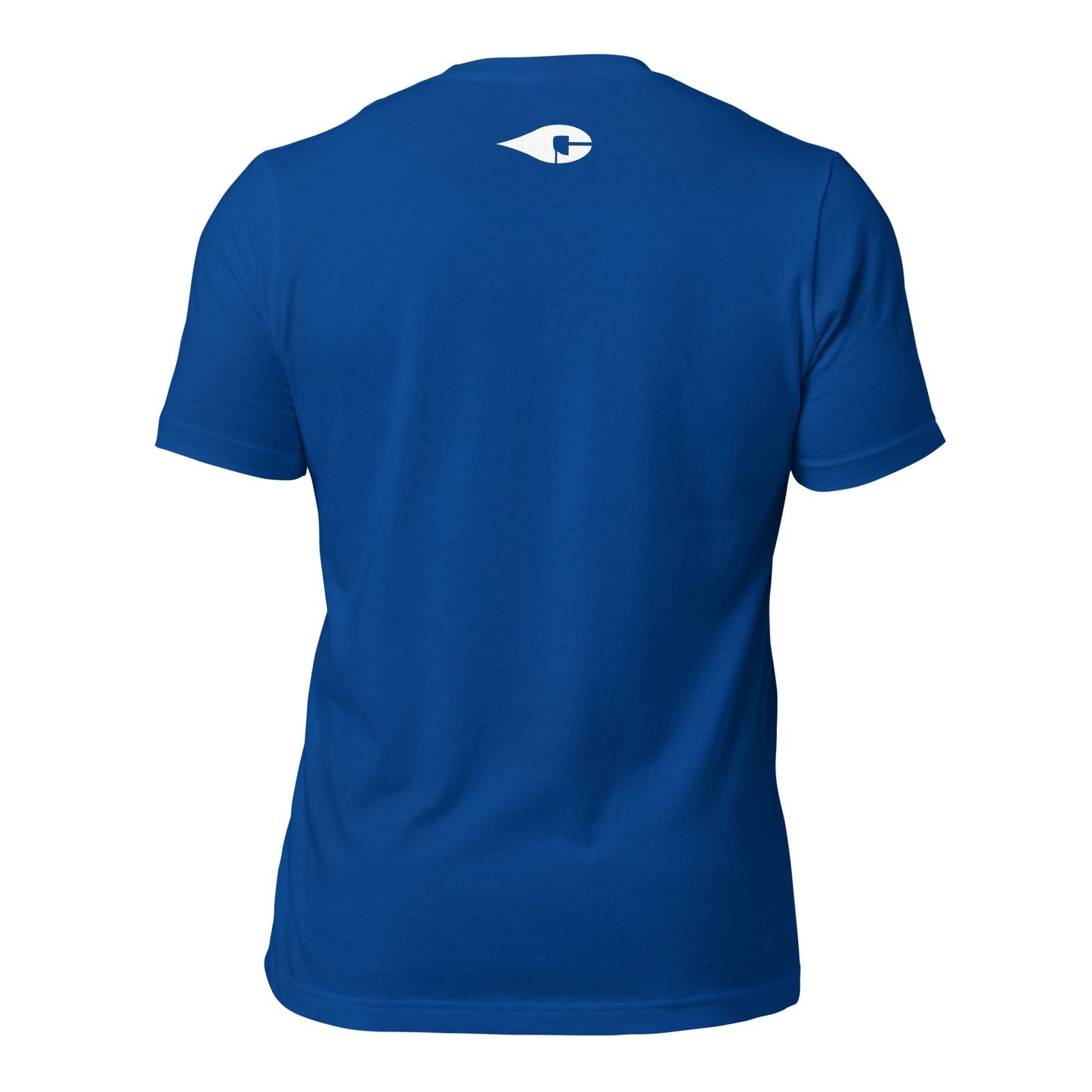 Royal Blue Crude Oil t-shirt with "Crude Oil Outfitters" logo, lightweight cotton.